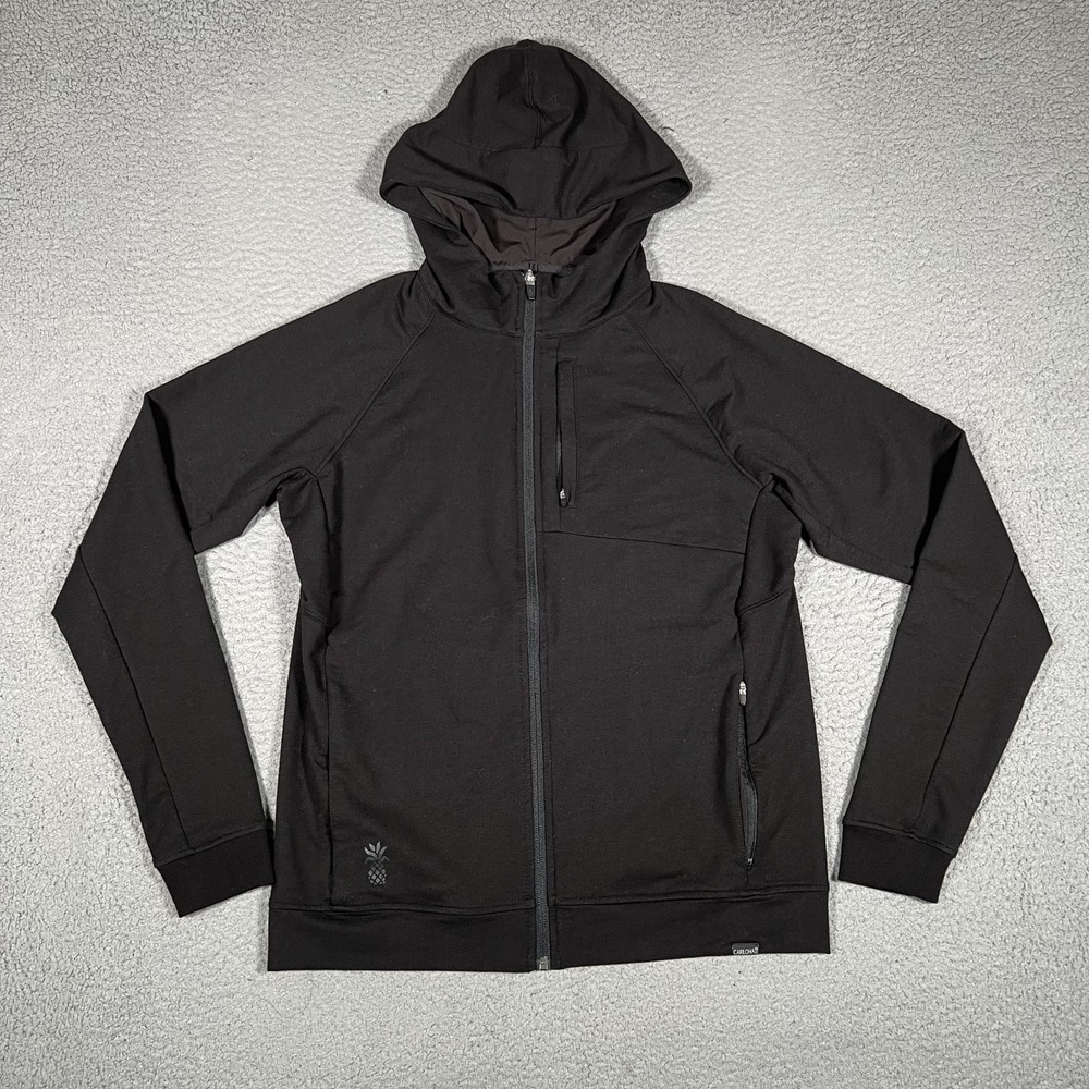 Cariloha Jacket Mens Medium Black Full‎ Zip Hoodie Viscose Blend Stretch Pockets